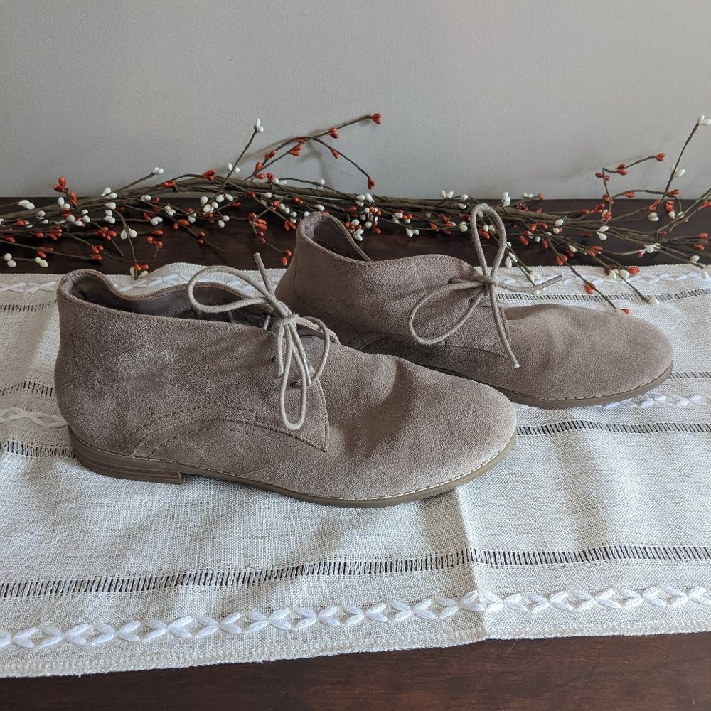 Franco Sarto Portier Women’s Tan Suede Leather Booties